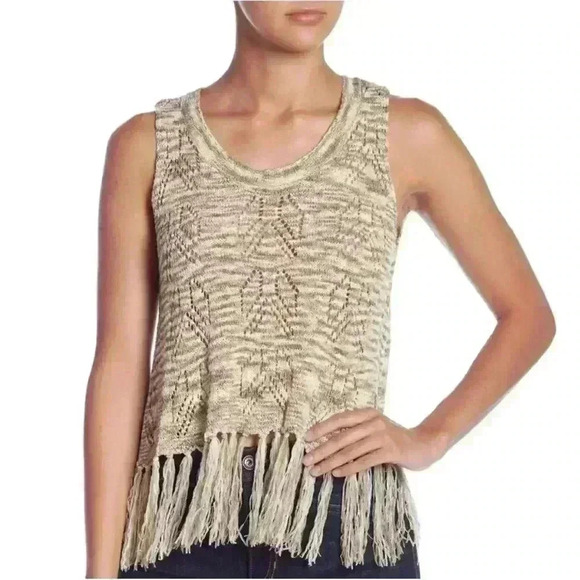 Romeo and Juliet Couture Fringe Knit Tank - Picture 1 of 6